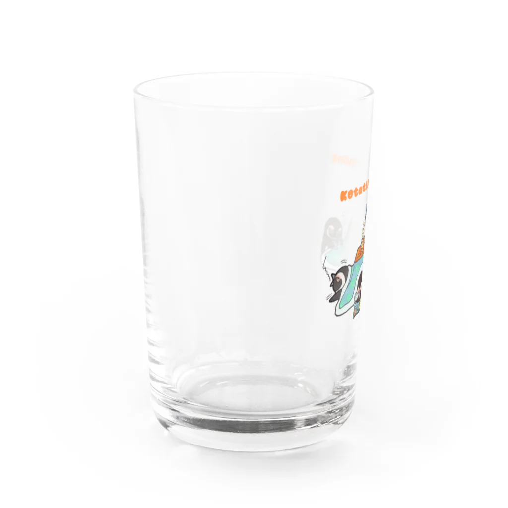 ヤママユ(ヤママユ・ペンギイナ)のコタツとミカンとぺんぎん Water Glass :left