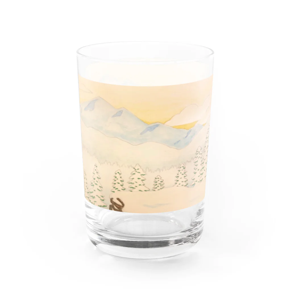 JapaneseArt Yui Shopの雪景色 Water Glass :left