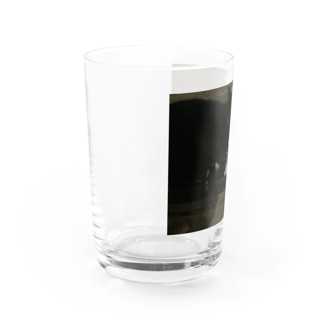 neko_00_nekoの黒猫さん Water Glass :left