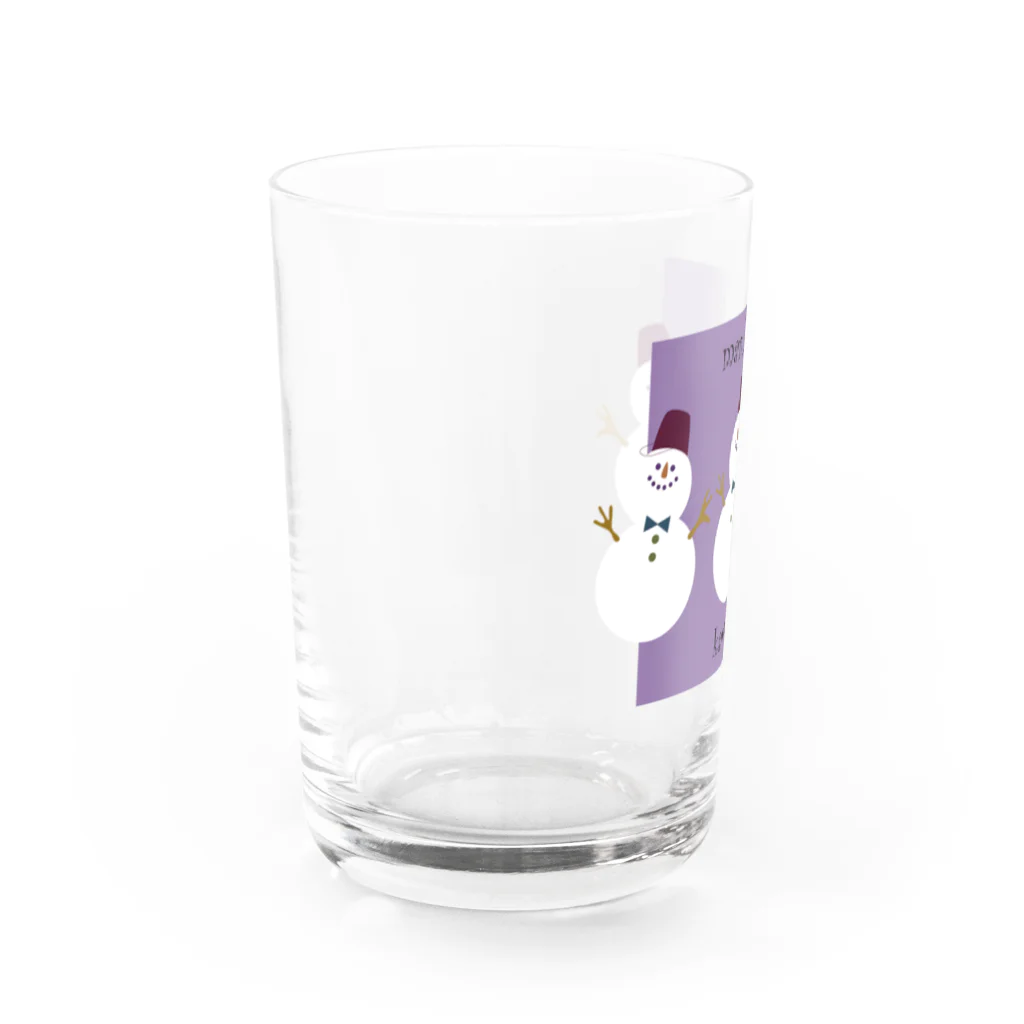 Hinaのまるくて かわいい purple Water Glass :left