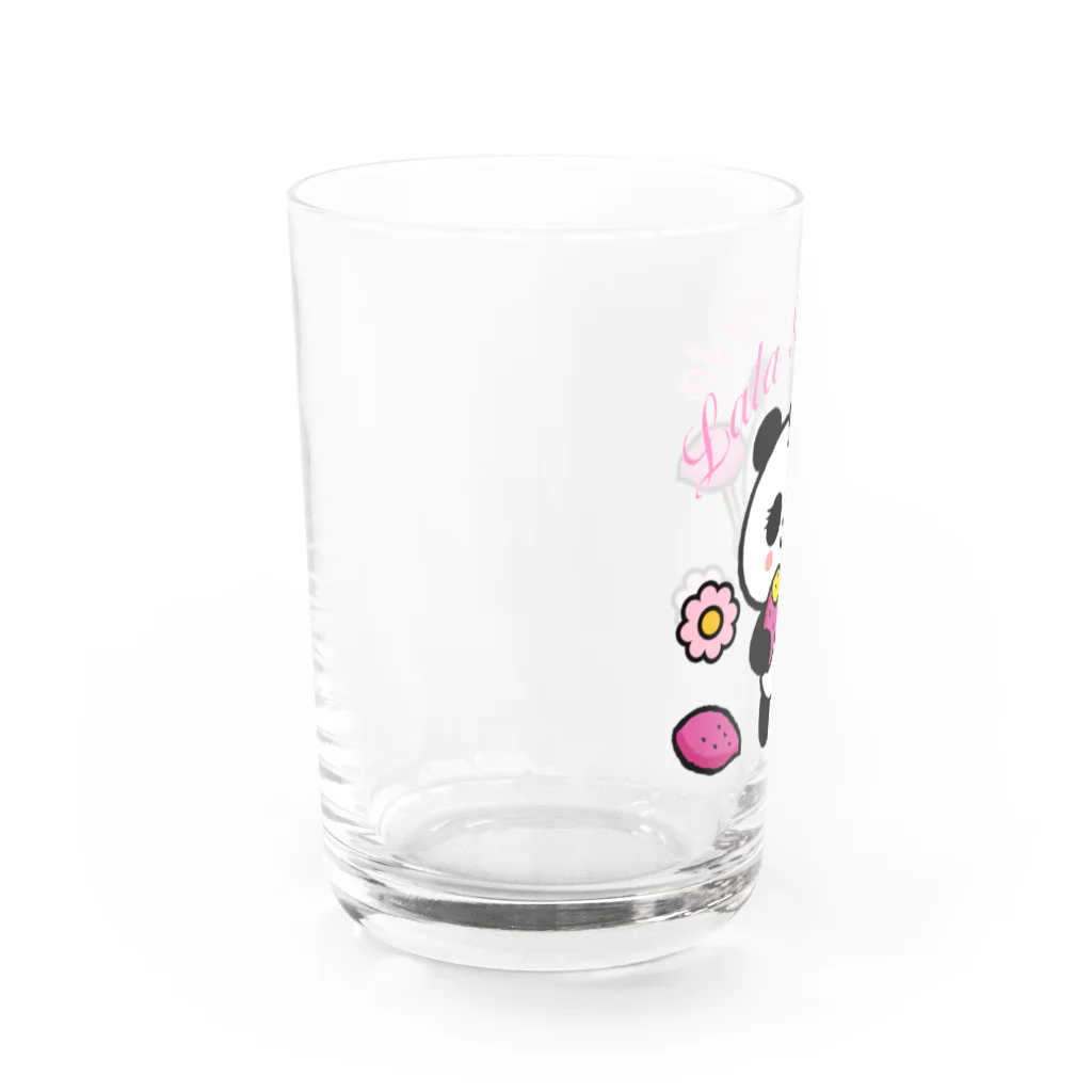 Lala Fantasia SUZURI StoreのLala Panda Yakiimo Water Glass :left
