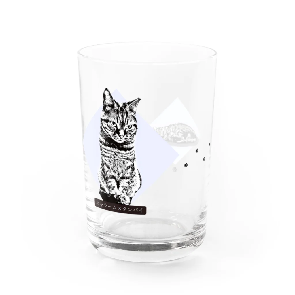 にゃん助さんのもののにゃん助さんのグラス Water Glass :left