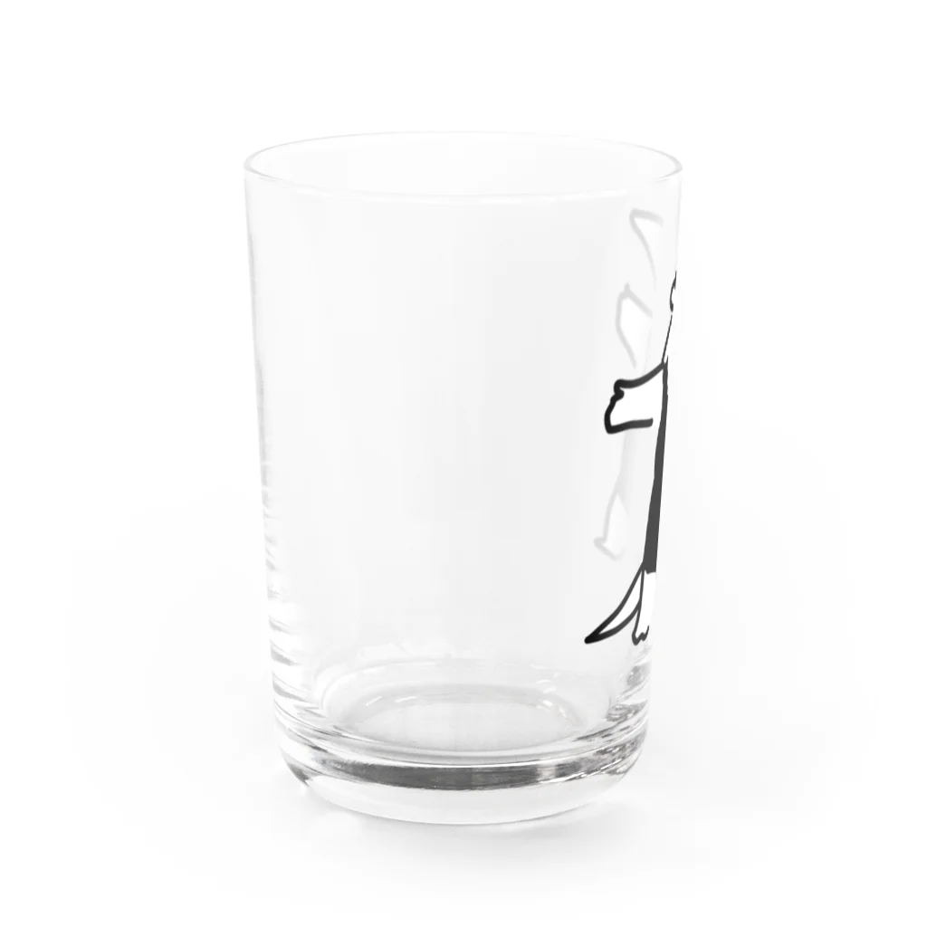 いきものや　のの（別館）の文字無し通さぬ色白ミナミコアリクイ Water Glass :left