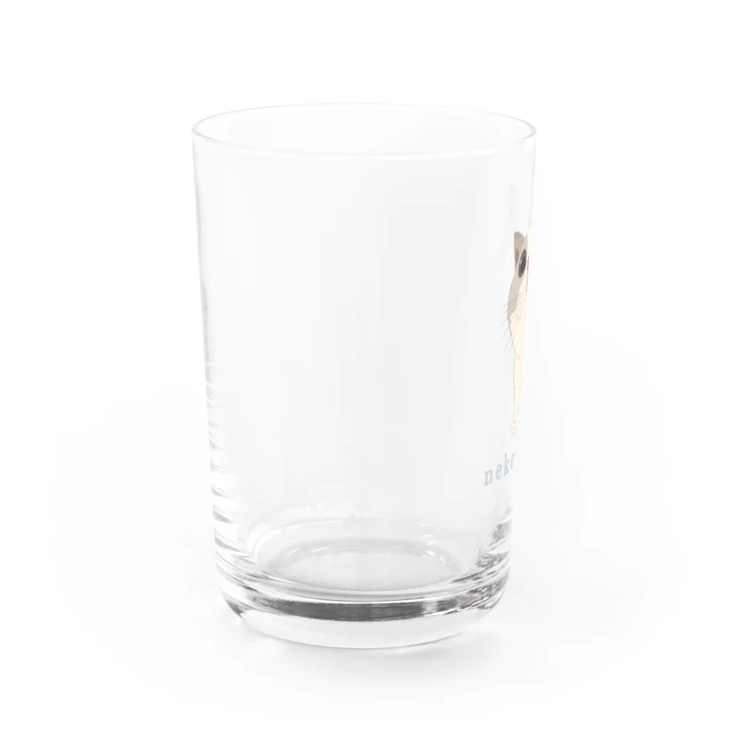 小鳥と映画館のネコマニア (顔からお手手が生えてるアングル) Water Glass :left