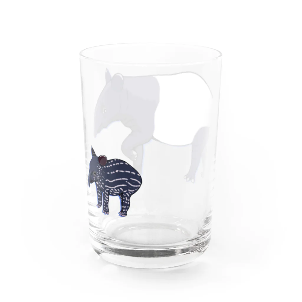 LalaHangeulのマレーバク　文字無し　親子 Water Glass :left