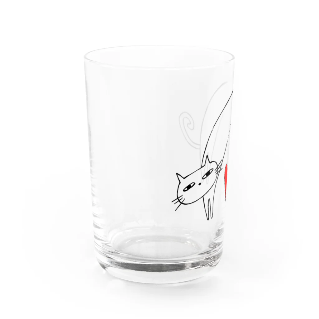 art@cocoのいろんなものをまたぐねこ Water Glass :left