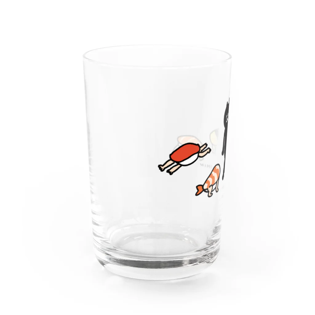 SUIMINグッズのお店の歩きだした寿司 Water Glass :left