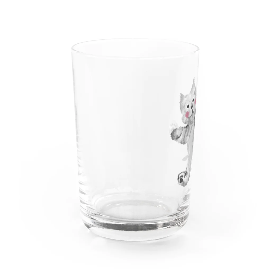 🤍一ノ瀬 彩 🐇⸒⸒ suzuri支店🤍の甘えんぼイヌ【ゆめかわアニマル】 Water Glass :left