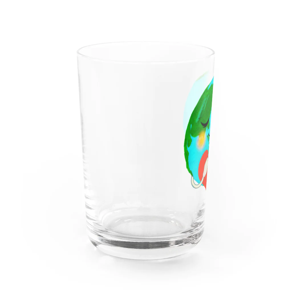 chicodeza by suzuriのエコな地球に感謝して Water Glass :left