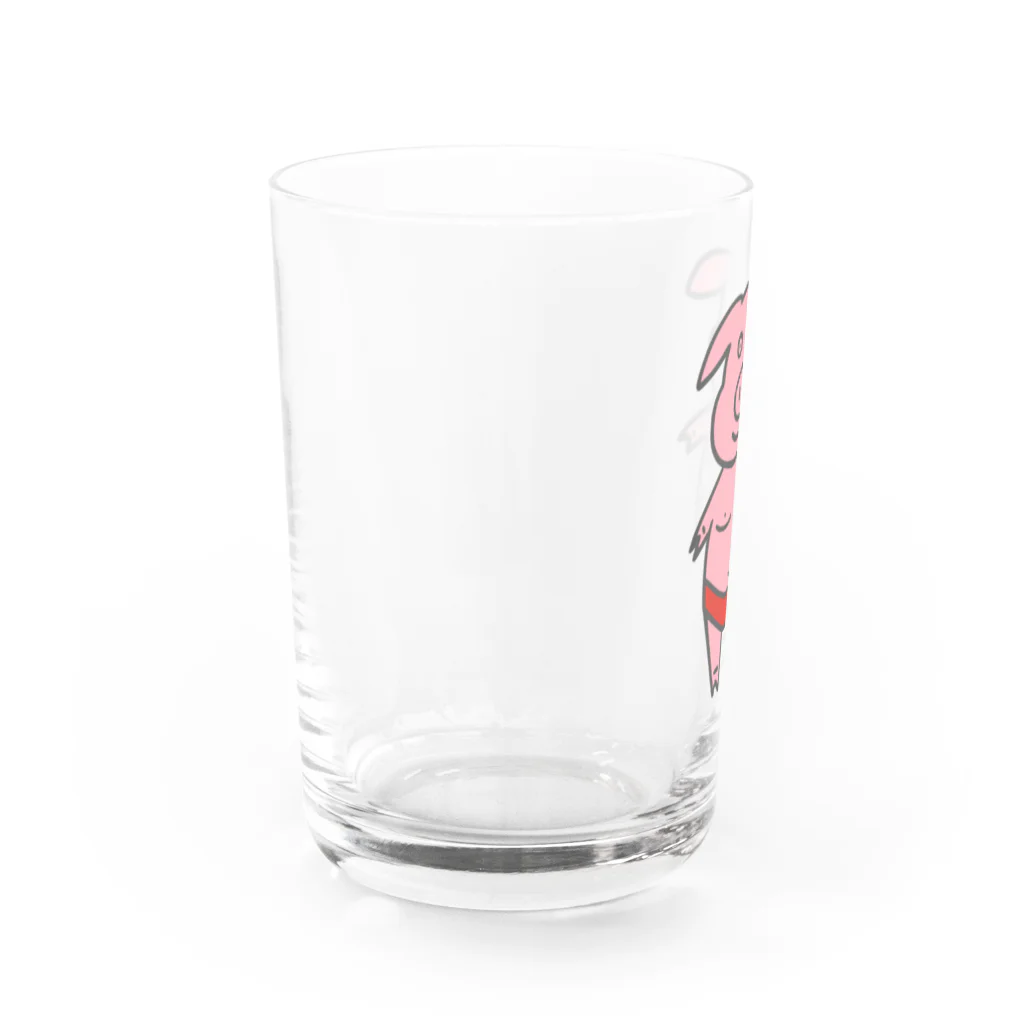 ムエックネのブタ② Water Glass :left