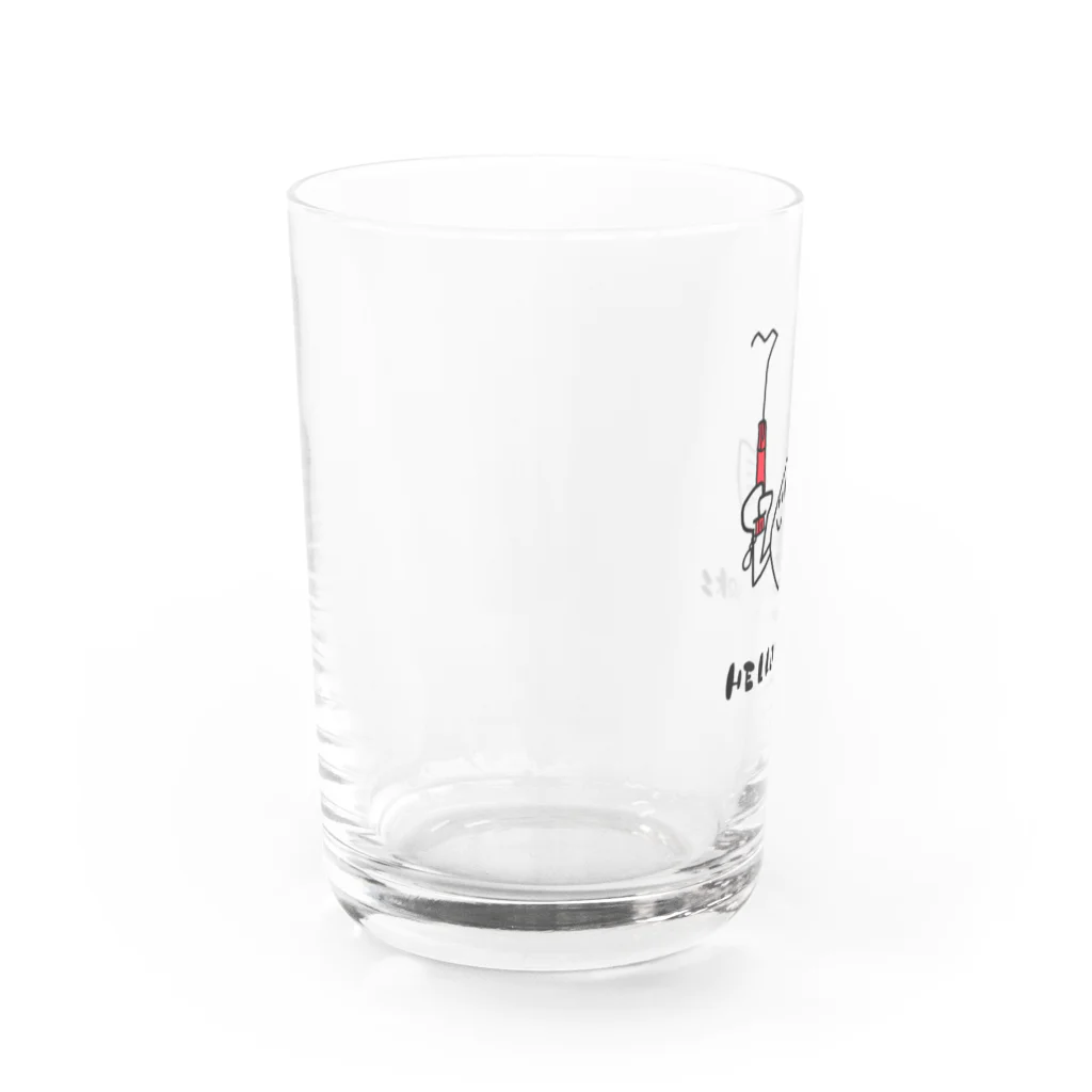 ハローティーワークスのうでが生えたよ Water Glass :left