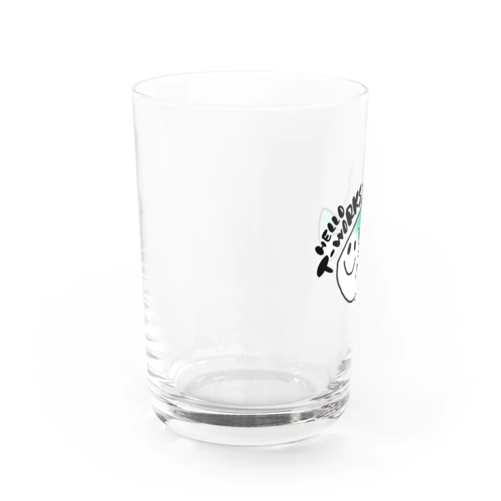 ハローティーワークスのニジマスどーん Water Glass :left