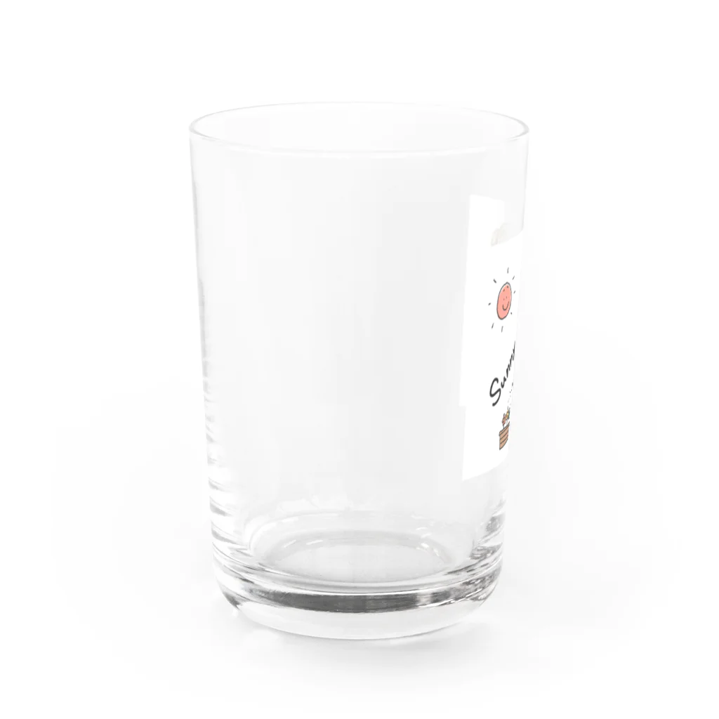 しゅわしゅわくらげのSunny day Water Glass :left