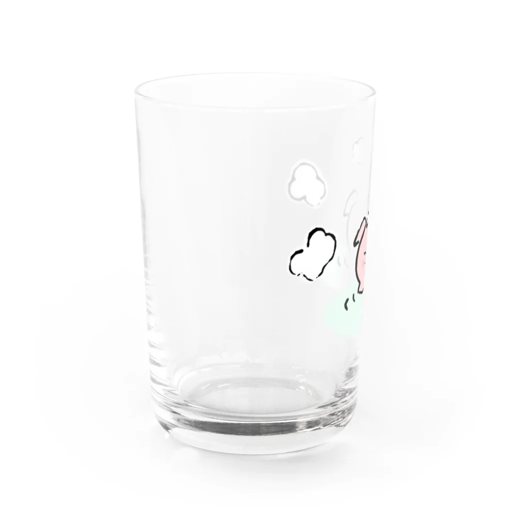 温泉グッズ@ブーさんとキリンの生活のブーさん温泉 Water Glass :left