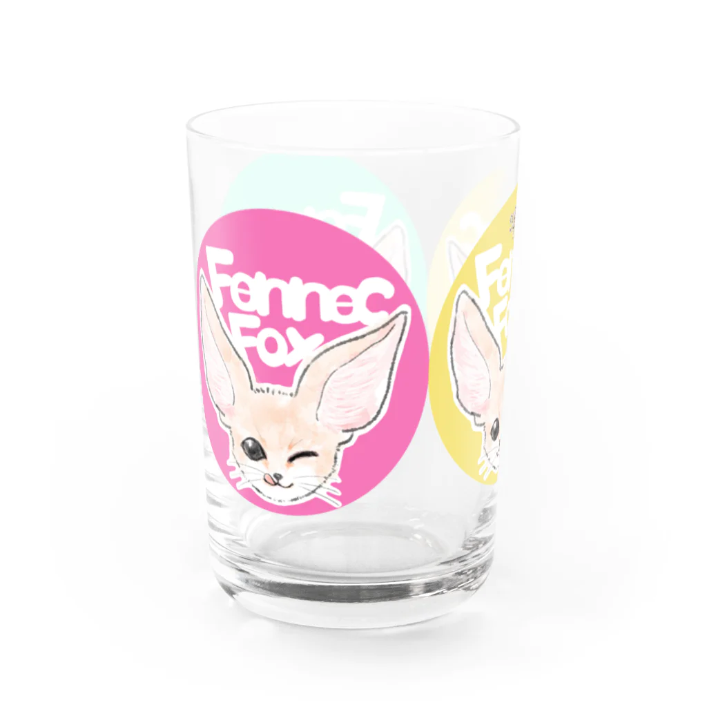 けだまふぁくとりーのフェネックスリーフェイス Water Glass :left