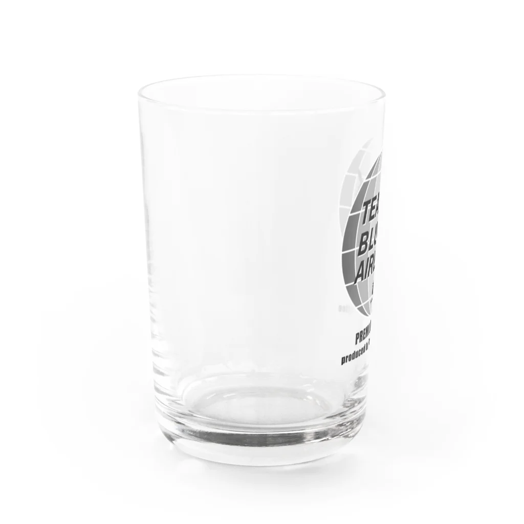 Teal Blue CoffeeのTEAL BLUE AIRLINES - grayscale Ver. - Water Glass :left