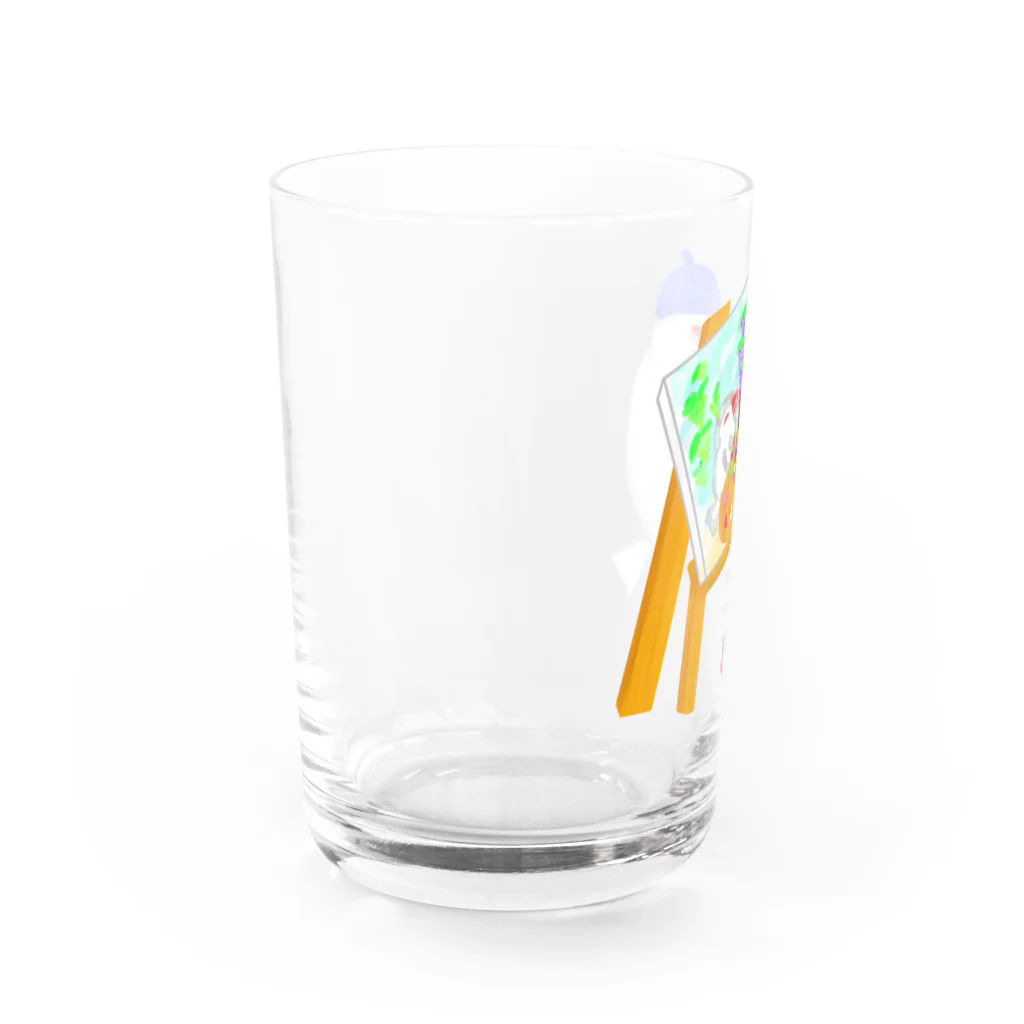 Lily bird（リリーバード）の芸術の秋文鳥 Water Glass :left