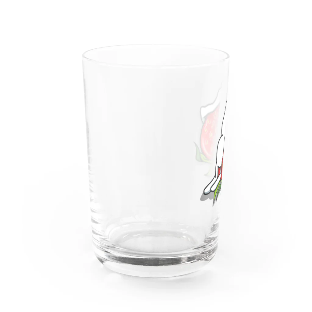 ケーキ屋さんのケーキ屋さんとイチゴ Water Glass :left