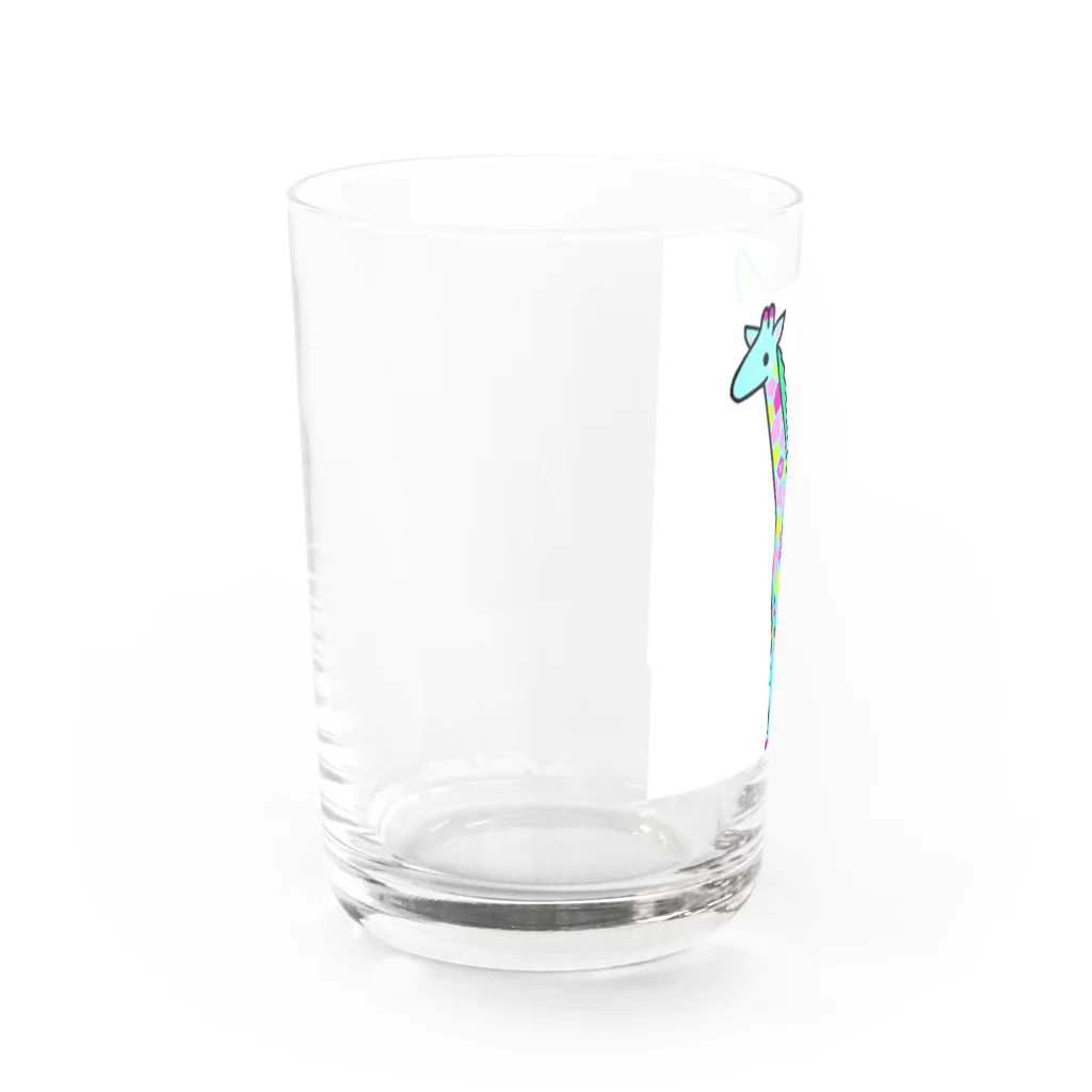 あああああのカラフルキリン Water Glass :left