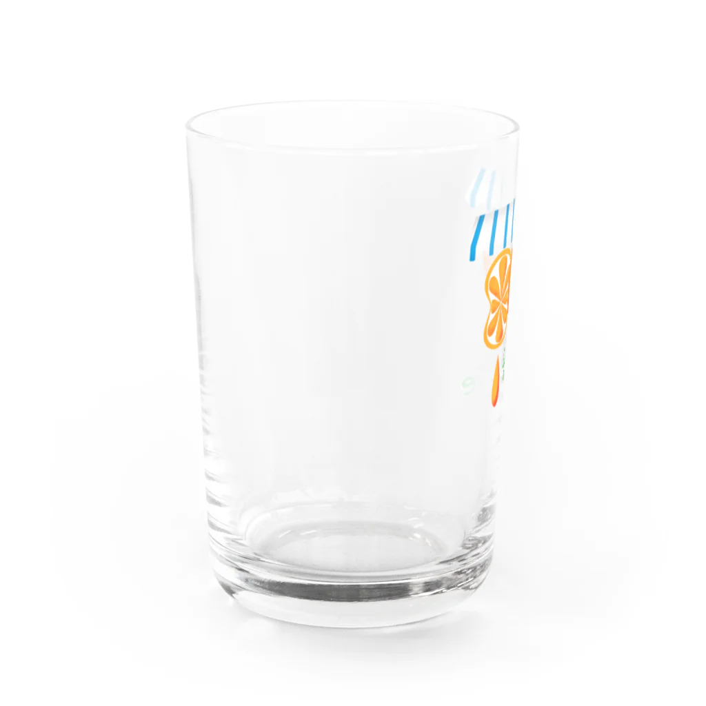 satoharuのオレンジ　ぎゅぎゅぎゅっ Water Glass :left