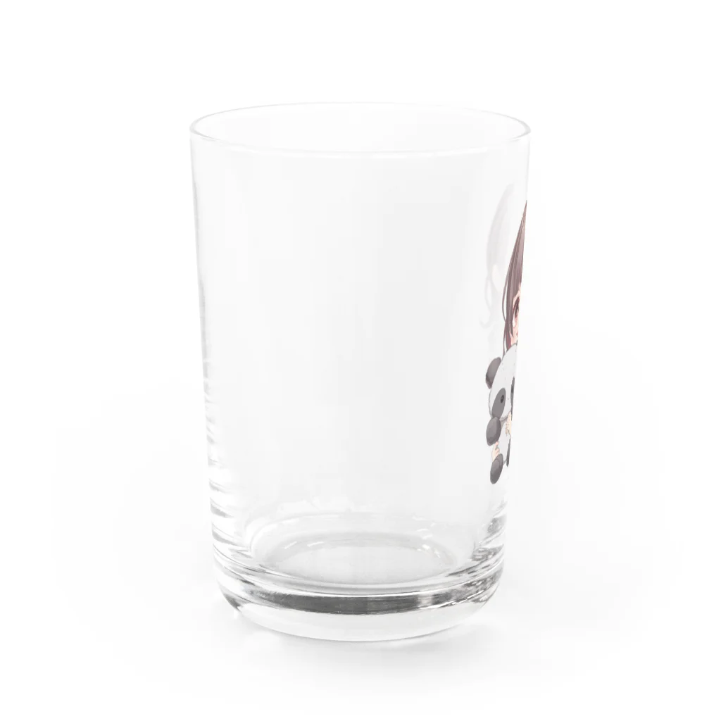 ゆいぱんちゃん🐼のおんなのことぱんだ Water Glass :left