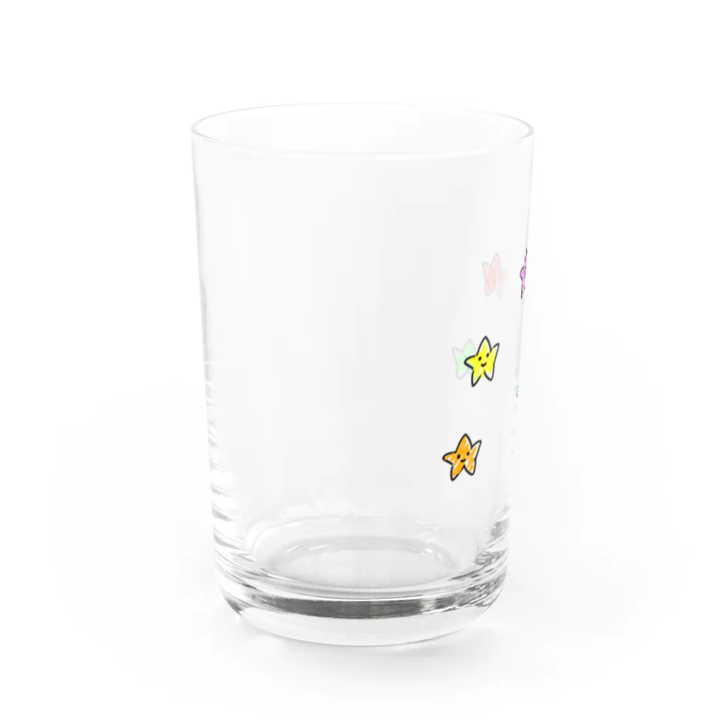 悠芽のひとでがたくさん Water Glass :left