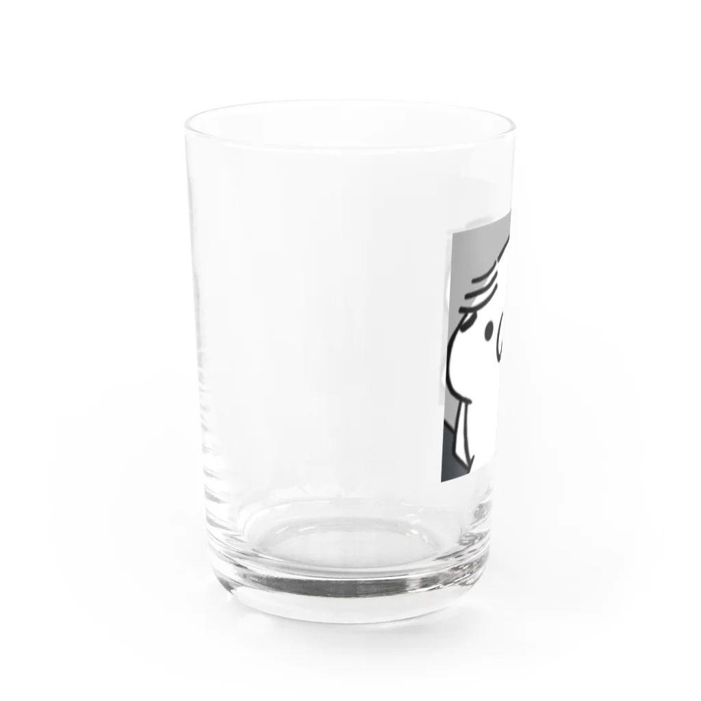 ハゲ先生公式ショップのハゲ先生 Water Glass :left