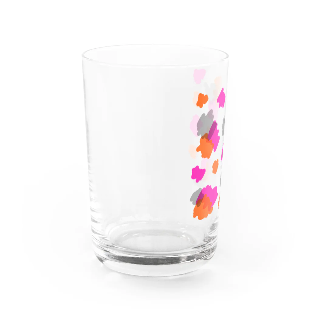 RIBBONSのレオパード（カラフル） Water Glass :left