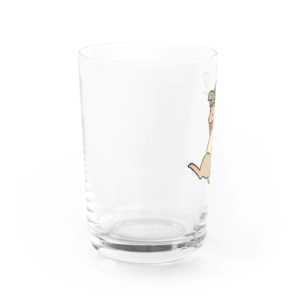 イケガメ シノのウサギとカメ Water Glass :left