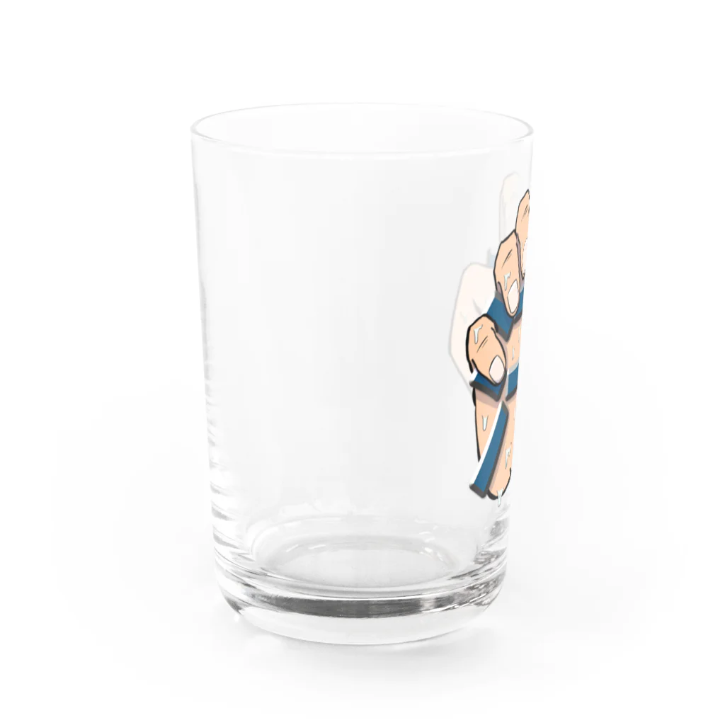 レパード君ショップの手に「汗」握る Water Glass :left