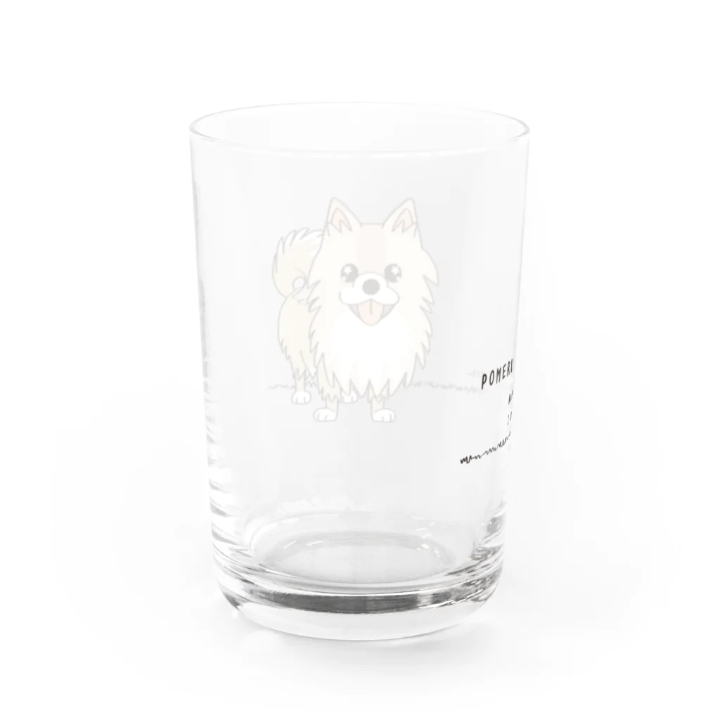 イラスト MONYAAT のCT08ol ぽめるはポメラニアンＡ Water Glass :left