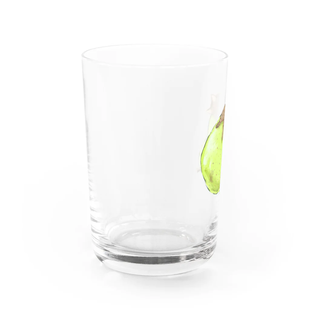 おさばの【ネコと果物】キジトラ＆洋ナシ Water Glass :left