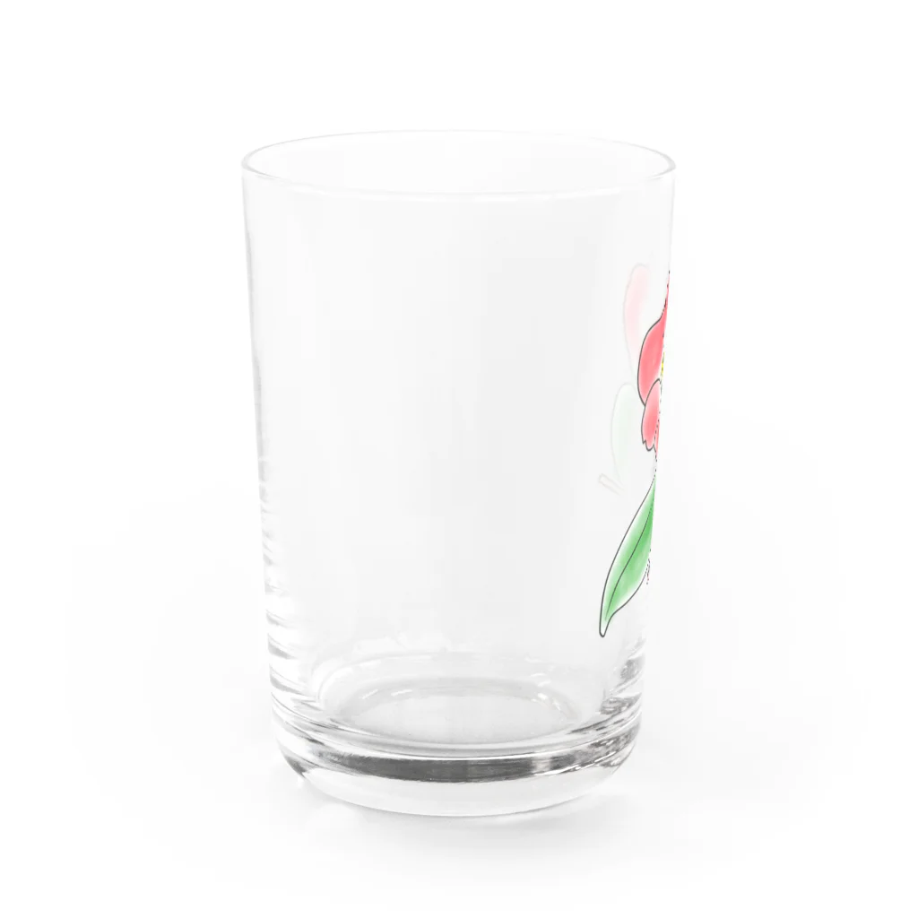 Melvilleの椿（ツバキ） Water Glass :left