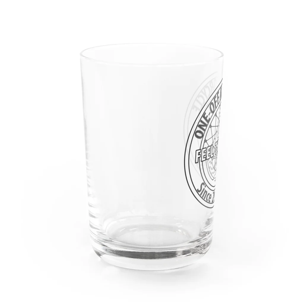 納豆ｺｰﾁｬﾝのONE-OFF (Black Letter) Water Glass :left