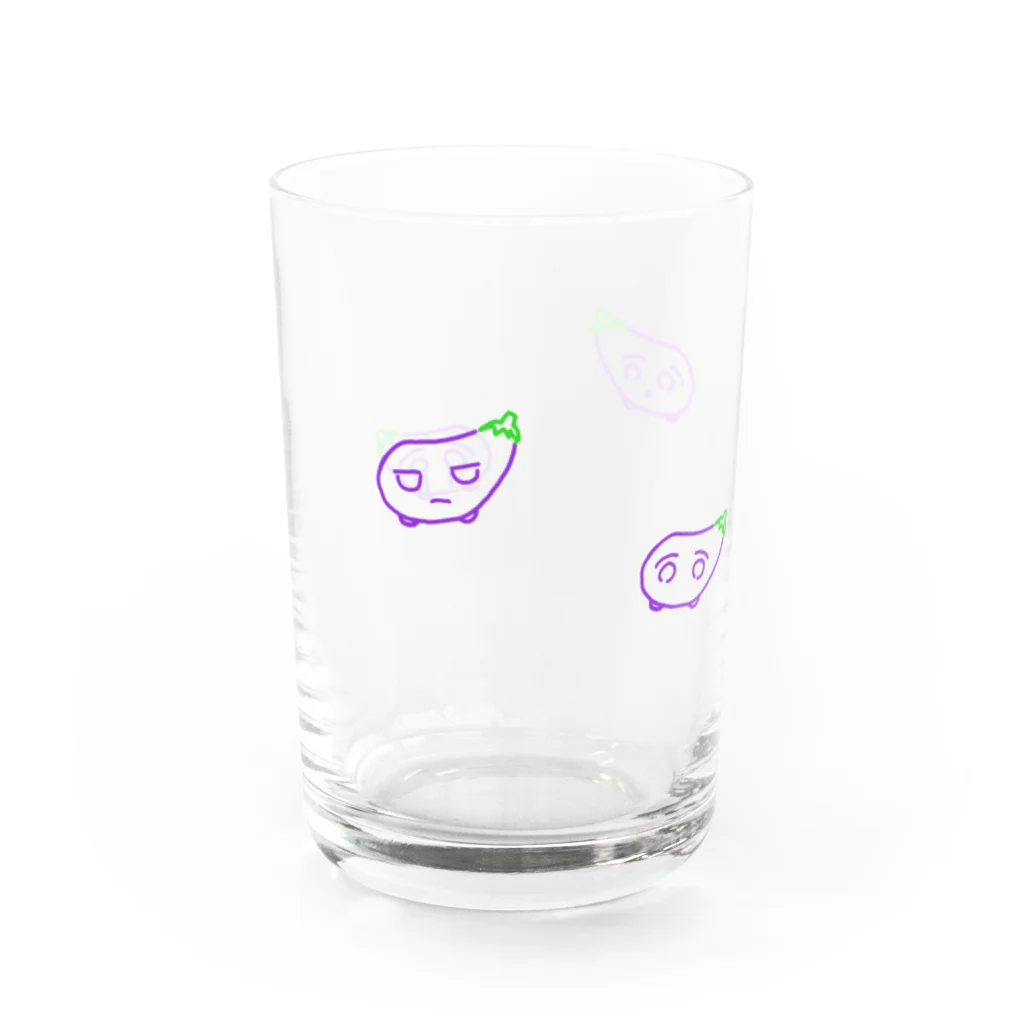 情緒の喜怒哀楽ナス Water Glass :left