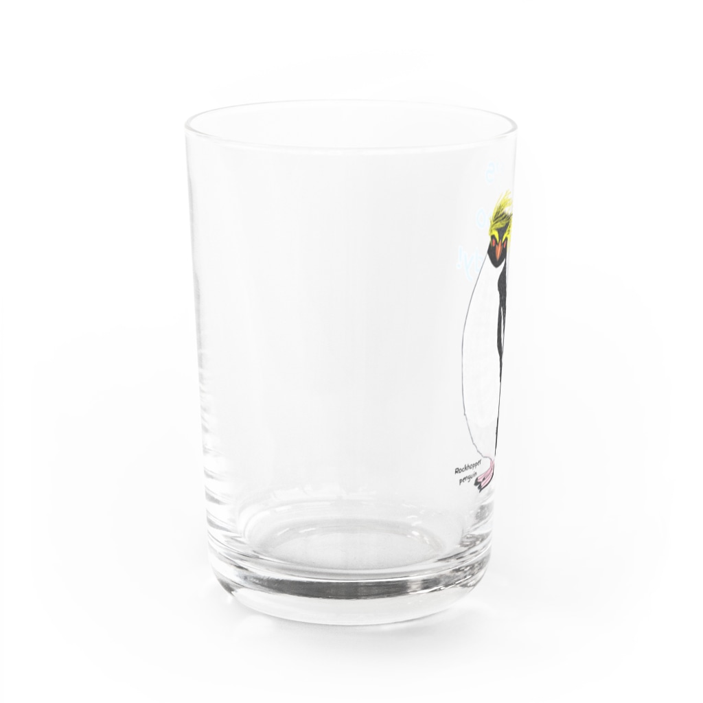 LalaHangeulのRockhopper penguin　(イワトビペンギン) Water Glass :left