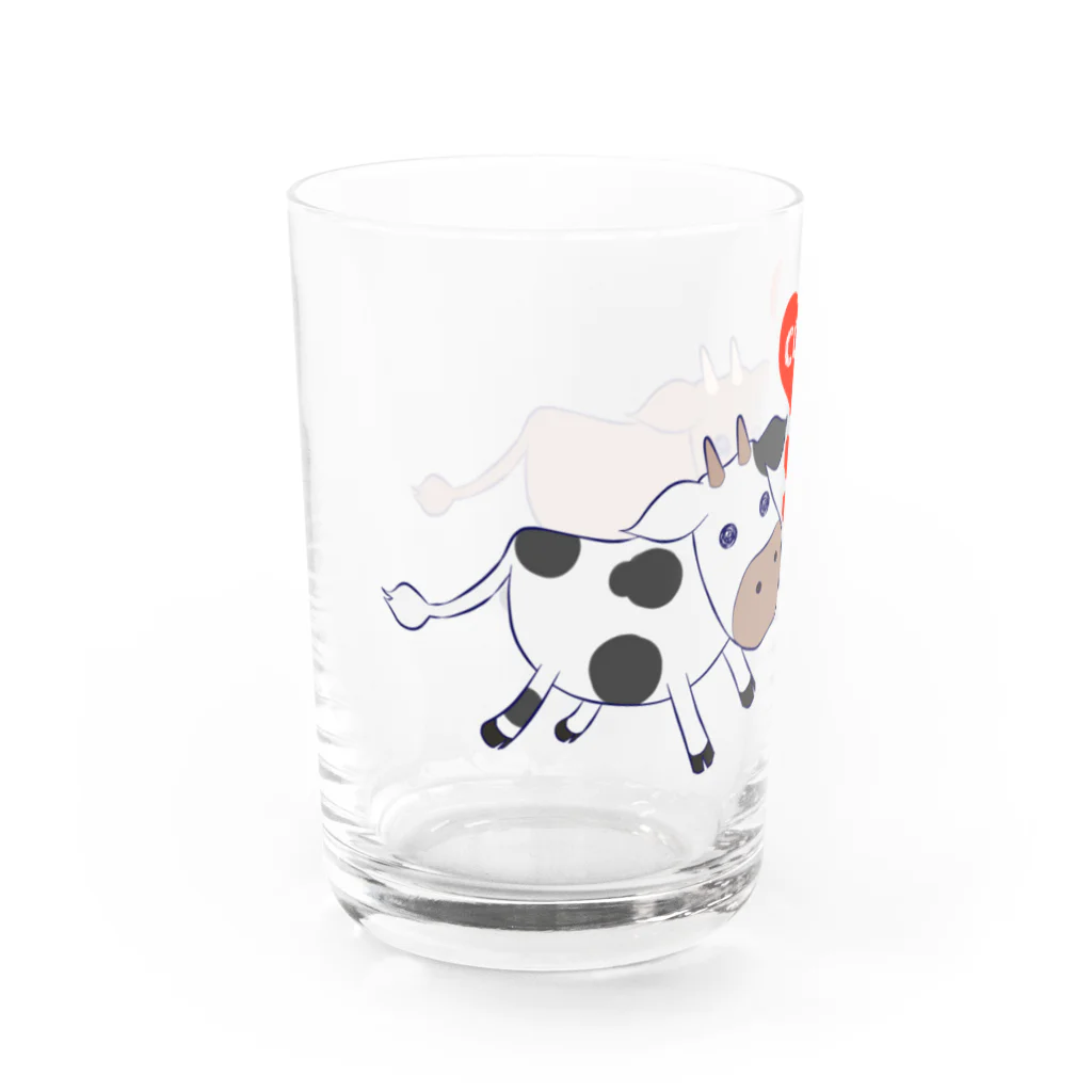 STUDIO勇み足のまったりCOW Water Glass :left