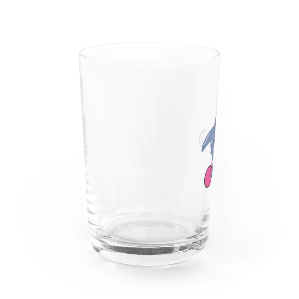 自転車好きの絵描さんの自転車好きのシャチ Water Glass :left