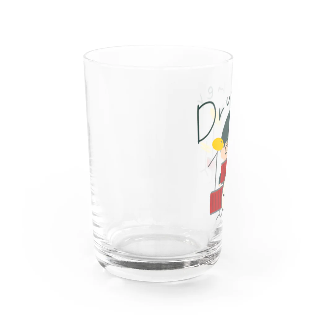 rurugirlのdrummerメガネ君 Water Glass :left