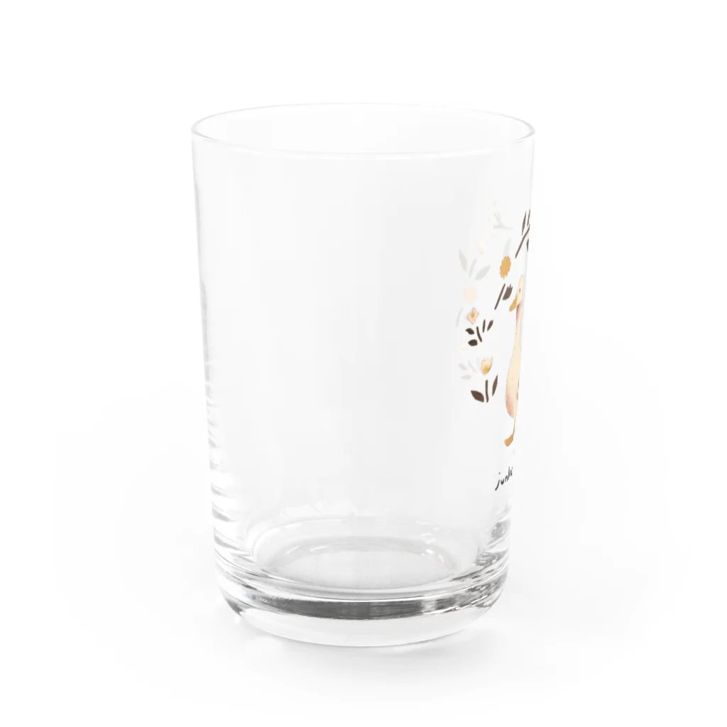 Junko Ogoshi original goodsのかわいいガチョウ Cute goose Water Glass :left