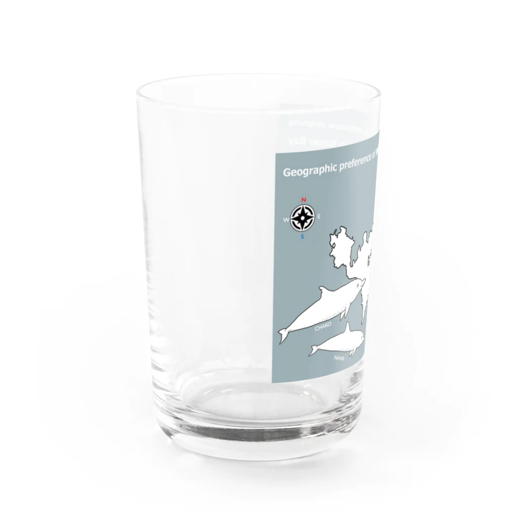 おかおかおかかののとじまイルカ Water Glass :left