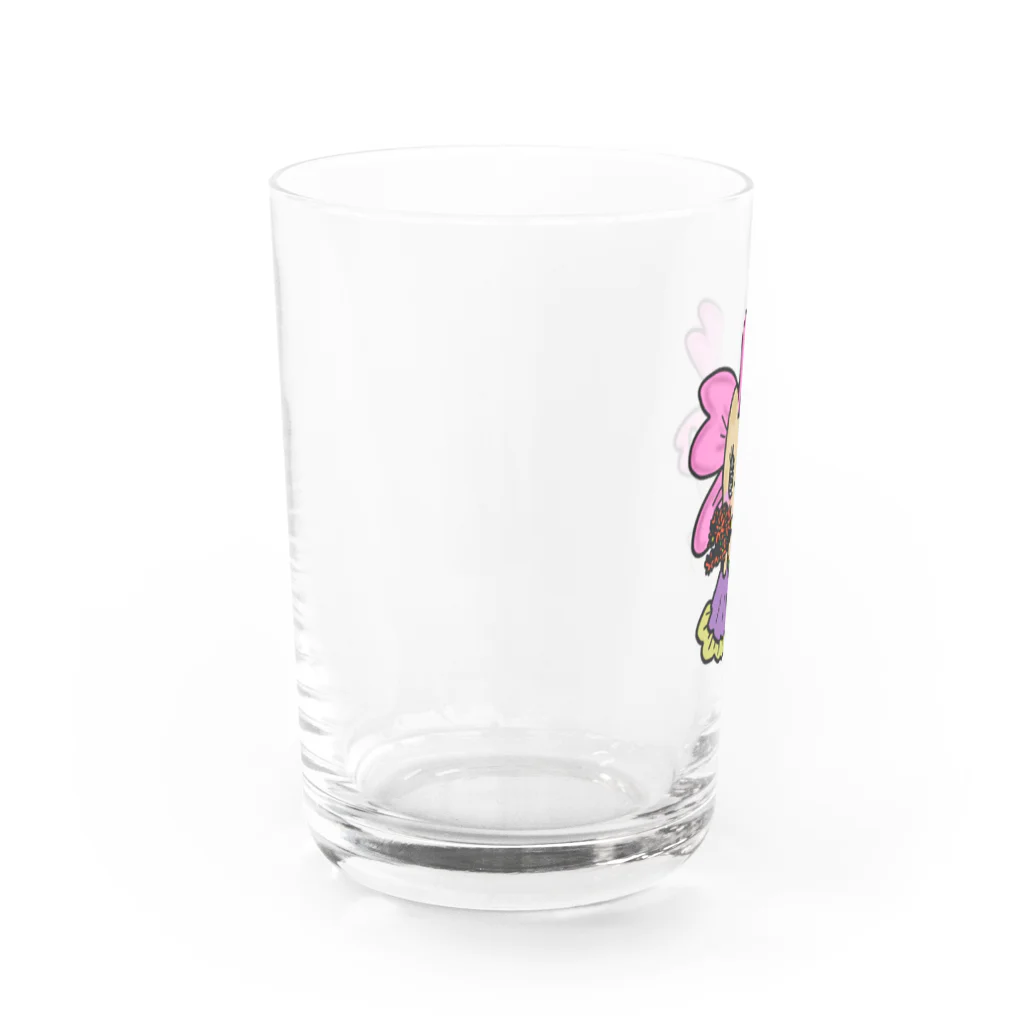 まぁるいせかいのレトロさくらにゃんこ Water Glass :left