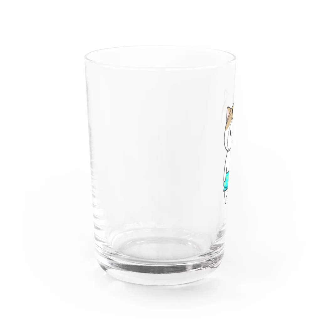 Miiiさんの猫っかぶりウッサ氏【派手】 Water Glass :left