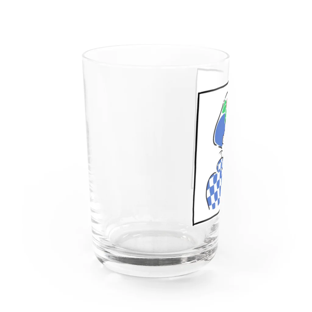 (株)大島牛乳(伊豆大島)のあんこさんと大島牛乳 Water Glass :left