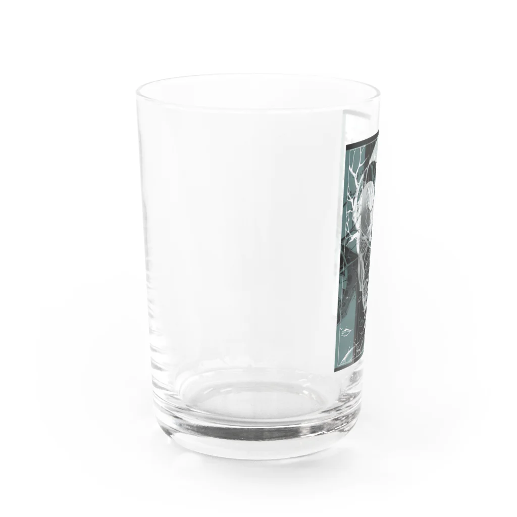 赤べこ饅頭の『猿のだまし絵』 Water Glass :left