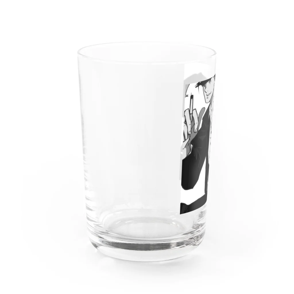東屋猫人のショップのヘビースモーカーな人 Water Glass :left