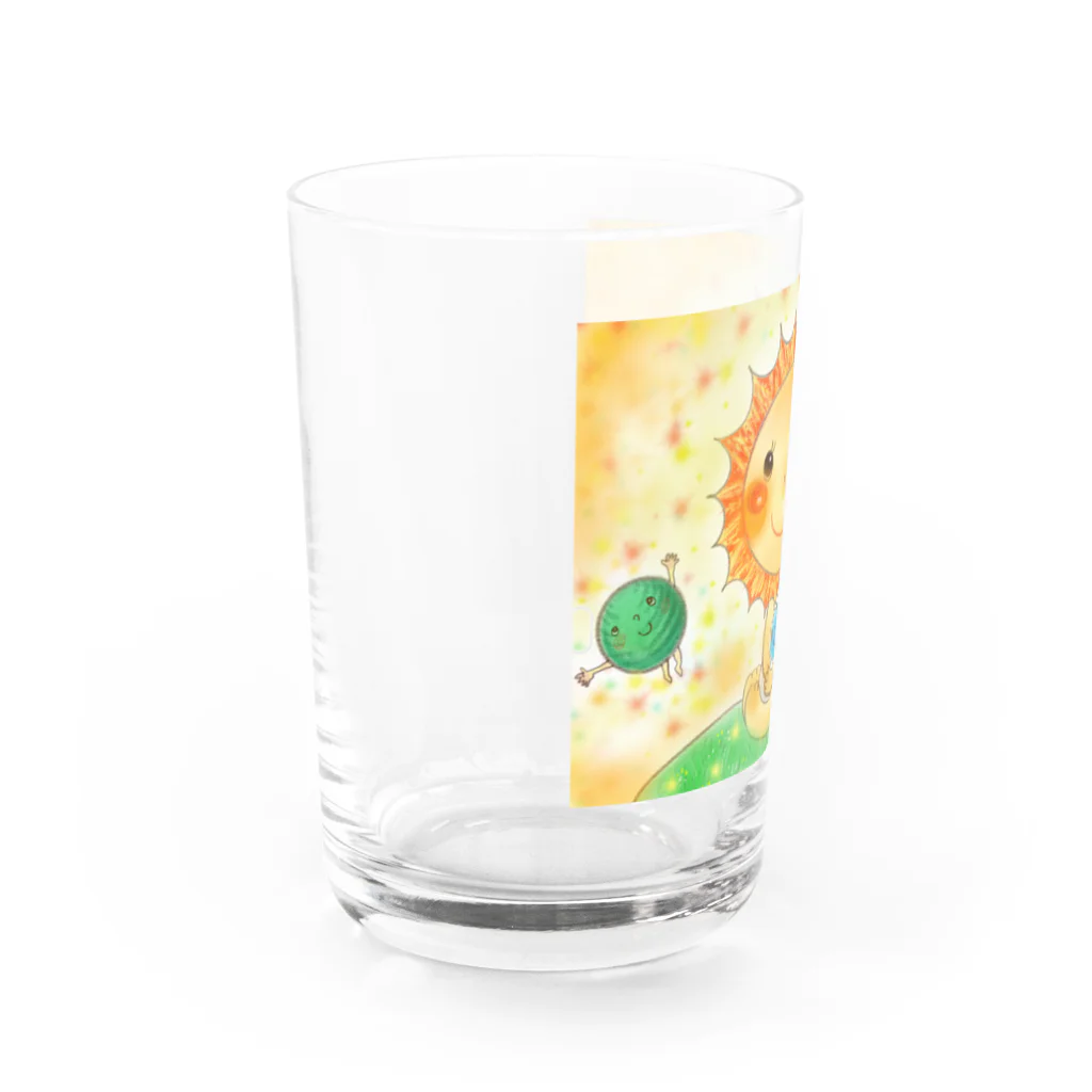 あまねきねこのたいようおかあさん Water Glass :left