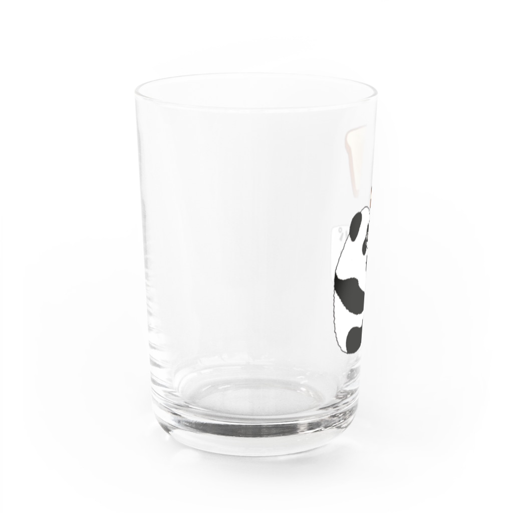 LalaHangeulの「パンだ」とつぶやく子パンダ Water Glass :left