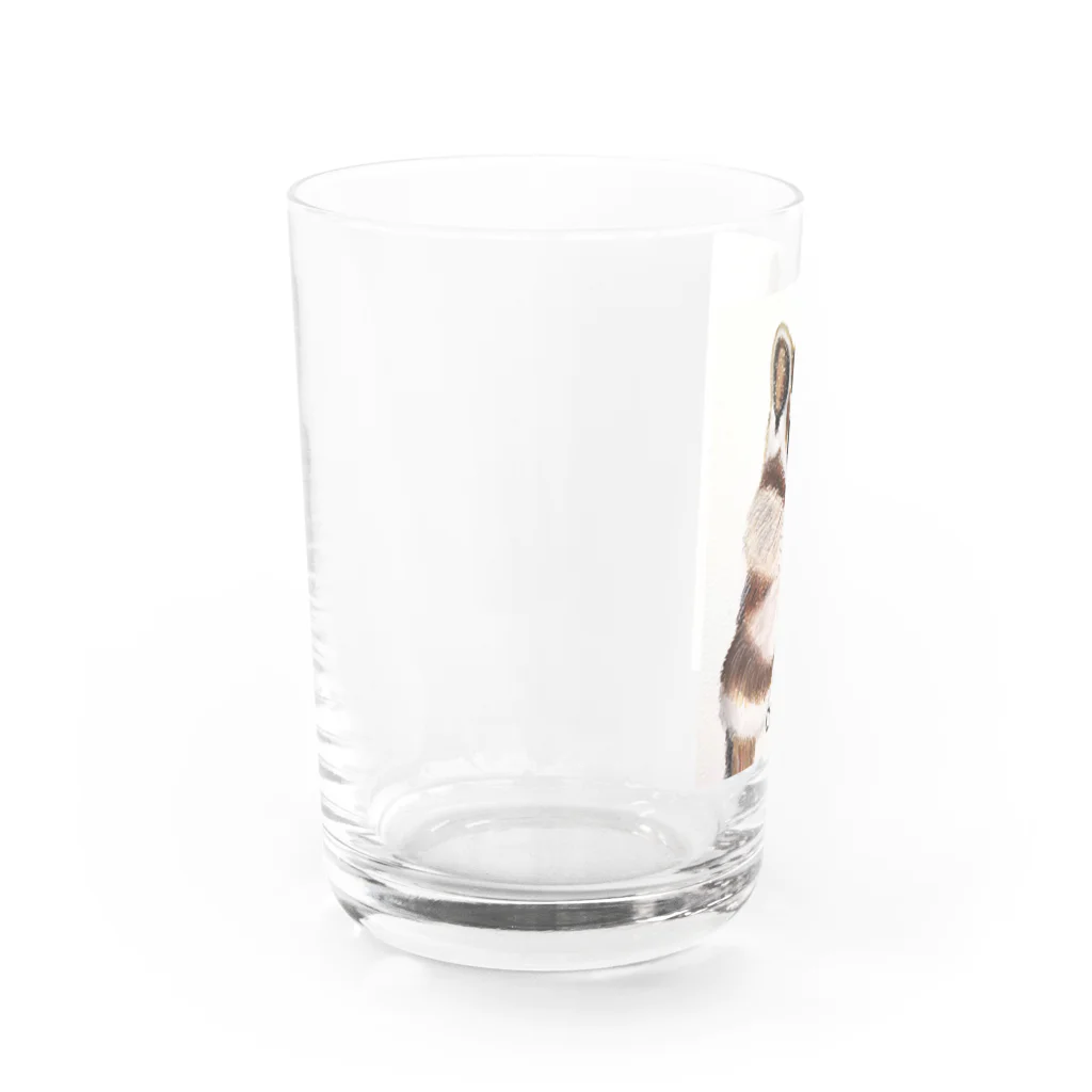 シマリス部　のシマリスさんお手手ギュッ Water Glass :left