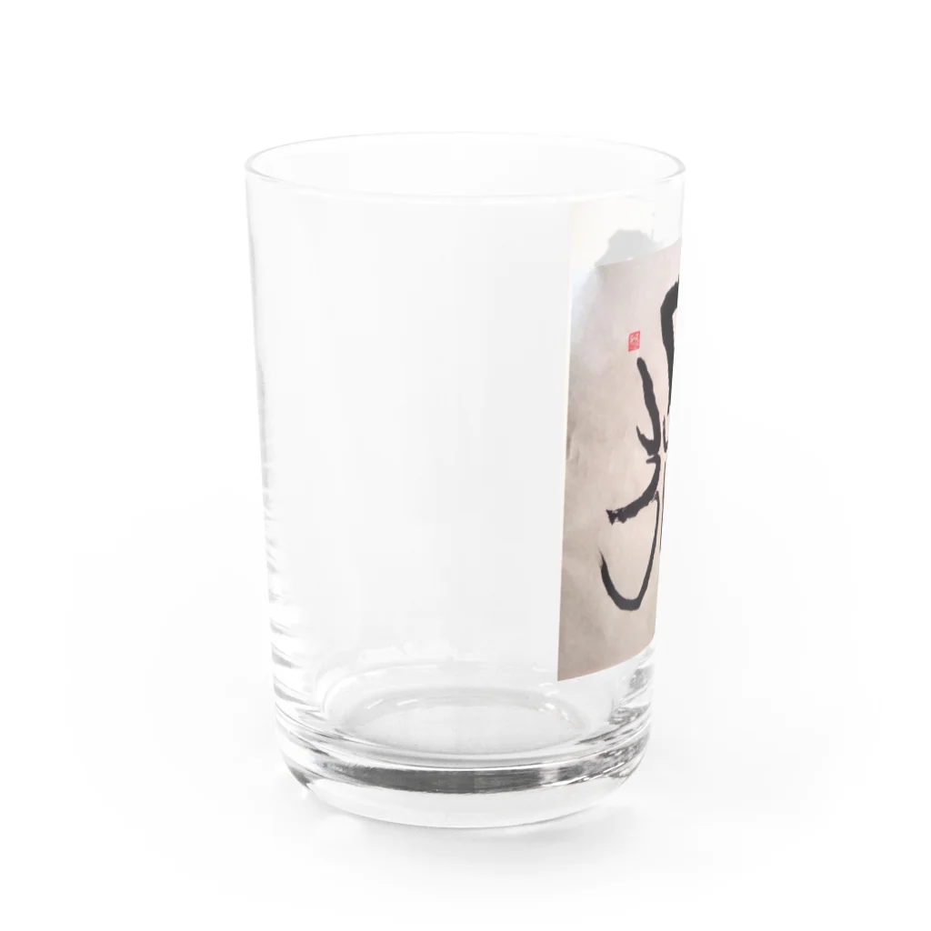 ふみの月光　オリジナルアート書グッズ Water Glass :left